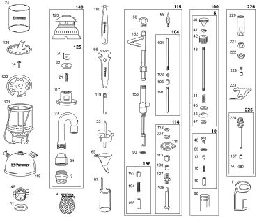 Petromax Reparatur-Set 20 teilig für HK 250
